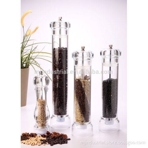 High Quality Transparent Acrylic Pepper & Salt Mills